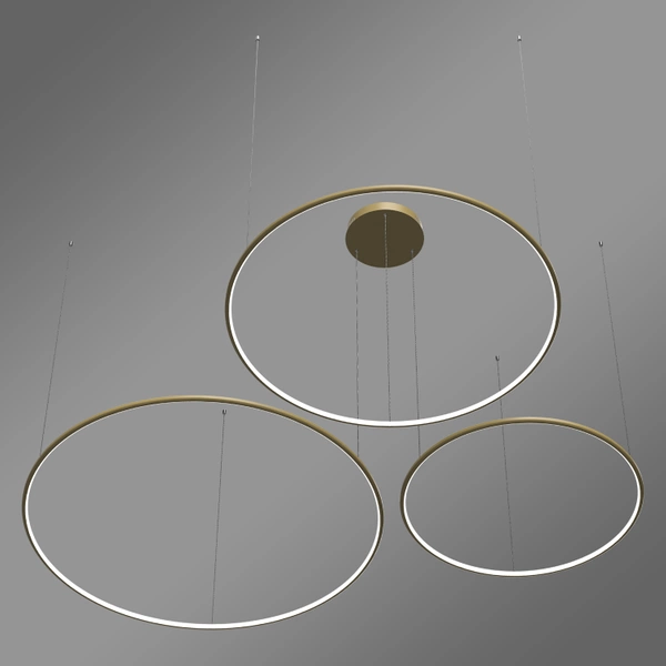 Moderne LED-Pendelleuchte Orbit S No.3 120 cm Gold 3000K dimmbar LEDesign
