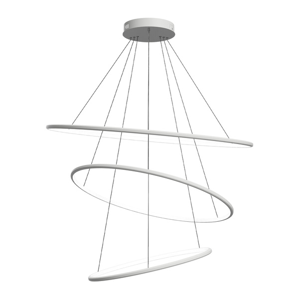Moderne LED-Pendelleuchte Orbit No.3 100 cm Weiß 4000K dimmbar LEDesign
