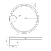 Moderne LED-Wandleuchte Moon 30 cm Weiß 4000K LEDesign