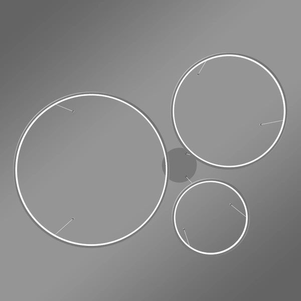 Moderne LED-Pendelleuchte Orbit S No.3 80cm Weiß 3000K dimmbar LEDesign