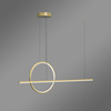 Moderne LED-Pendelleuchte Geometrik  2 40 cm Gold 4000K mit Fernbedienung LEDesign