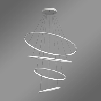 Moderne LED-Pendelleuchte Orbit No.4 100 cm Weiß – variable Lichtfarbe, Fernbedienung LEDesign