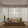 Moderne LED-Hängeleuchte Orbit No.1 150 cm Gold 4000K dimmbar LEDesign