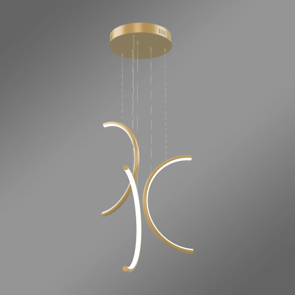 Moderne LED-Pendelleuchte Moon No.3 40 cm Gold mit Fernbedienung 3000K–6000K LEDesign