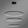 Moderne LED-Pendelleuchte Orbit No.3 100 cm Schwarz 3000K mit Fernbedienung LEDesign