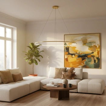 Moderne LED-Hängeleuchte Orbit No.1 150 cm Gold Smart 3000K LEDesign