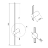 LED-Wandleuchte Line 100 cm Gold 4000K mit Fernbedienung LEDesign