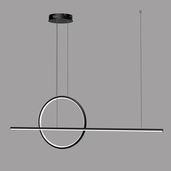 Moderne LED-Pendelleuchte Geometrik 2 40 cm Schwarz 4000K mit Tuya LEDesign