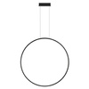 Moderne Pendelleuchte Led Moon 80 cm Schwarz, mit Fernbedienung, warmes Licht 3000K | LEDesign