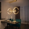 Moderne LED Pendelleuchte Celestial No 3  gold mit Tuya App 3000K LEDesign