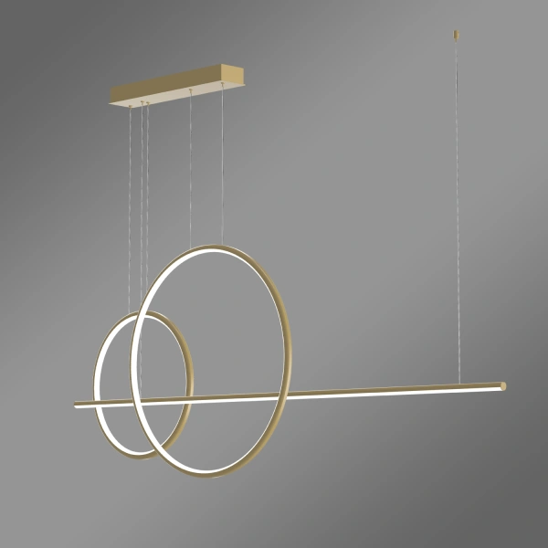 Moderne LED-Pendelleuchte Geometrik No.4 60/40 cm Gold 3000K LEDesign