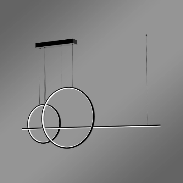 Moderne LED-Pendelleuchte Geometrik No.4 Schwarz 4000K mit Fernbedienung LEDesign