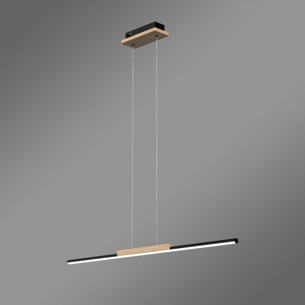 Moderne LED-Pendelleuchte Line 80 cm Schwarz 3000K LEDesign