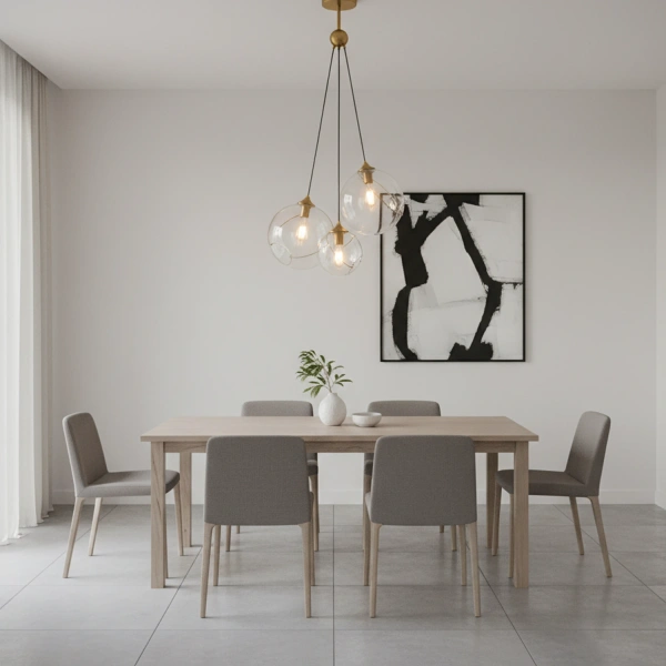 Elegante Glaskugel-Pendelleuchte Golden Sphere