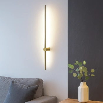 LED-Wandleuchte Line 100 cm Gold 4000K mit Fernbedienung LEDesign