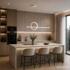 Moderne LED-Pendelleuchte Geometrik 2 40 cm Weiß 4000K mit Fernbedienung LEDesign