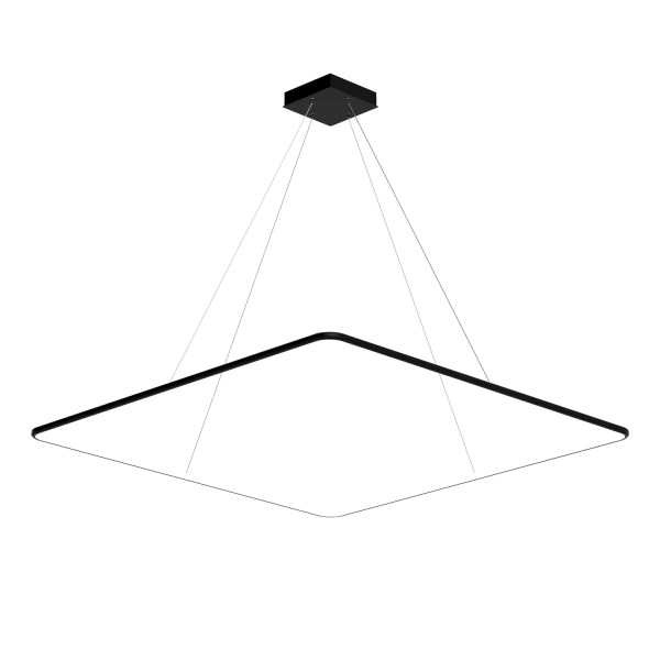 Pendelleuchte Led Quadrum No.1 120 cm Schwarz 4000K mit Fernbedienung LEDesign
