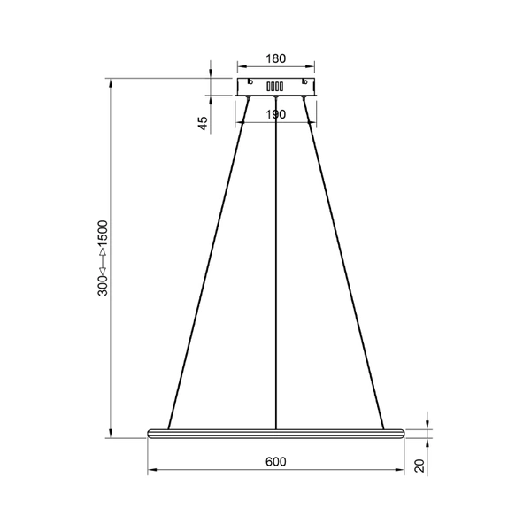 Moderne LED-Pendelleuchte Orbit No.1 60 cm Weiß 3000K dimmbar LEDesign