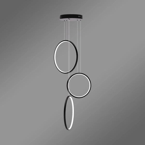 Moderne Led Moon Pendelleuchte No.3 B schwarze 3000K mit Tuya App LEDesign