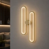 Moderne LED-Wandleuchte Led Ellipse No.2 Gold 3000K LEDesign