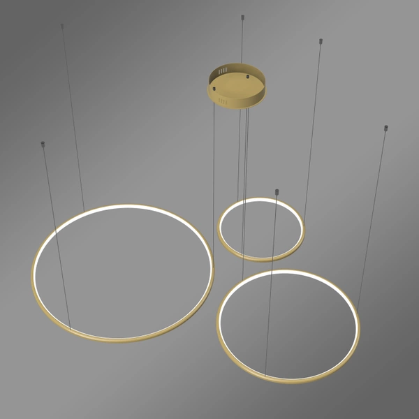Moderne LED-Pendelleuchte Orbit S No.3 80 cm Gold 3000K mit Tuya LEDesign