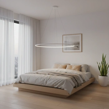 Moderne LED-Hängeleuchte Orbit No.1 150 cm Weiß 3000K LEDesign