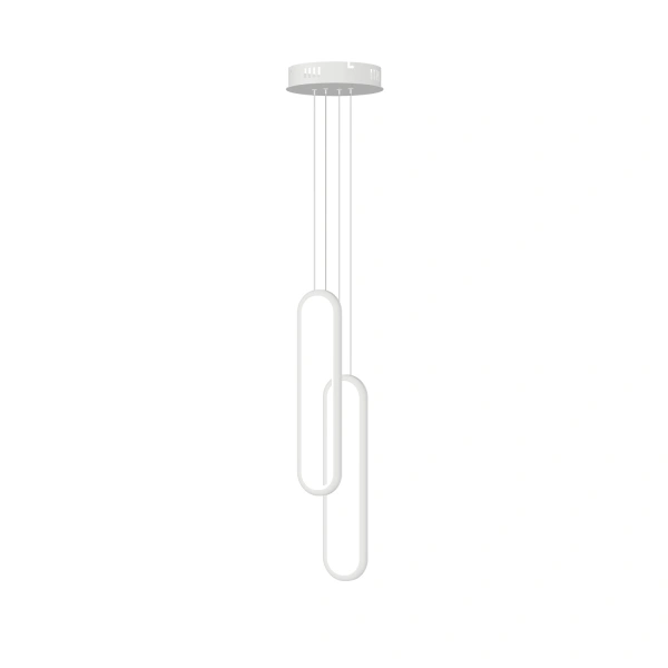 Moderne LED-Pendelleuchte Led Ellipse No.2 Weiß 4000K LEDesign