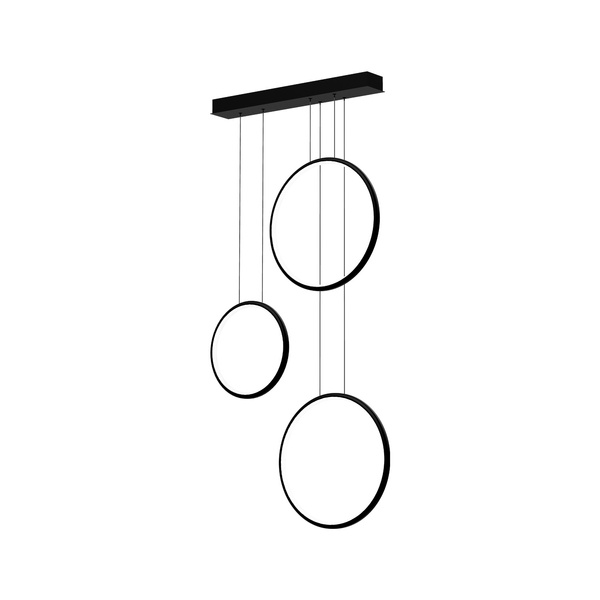 Moderne LED-Pendelleuchte Moon No.3 Schwarz 3000K mit Tuya App LEDesign