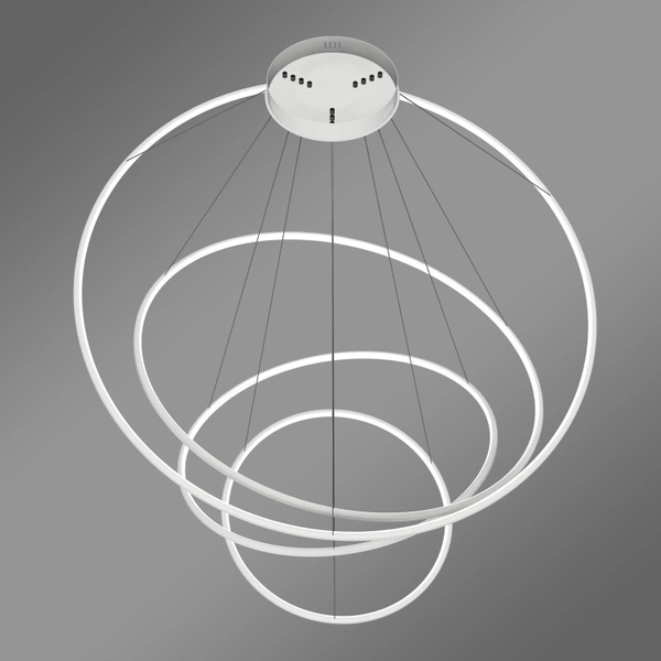 Moderne LED-Pendelleuchte Orbit No.4 120 cm Weiß 4000K mit Fernbedienung LEDesign