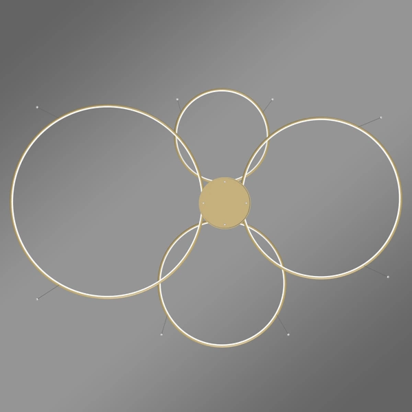 Moderne LED-Pendelleuchte Orbit S No.4 120 cm Gold 3000K LEDesign