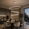 Moderne LED-Pendelleuchte Orbit No.3 120 cm Weiß 4000K LEDesign