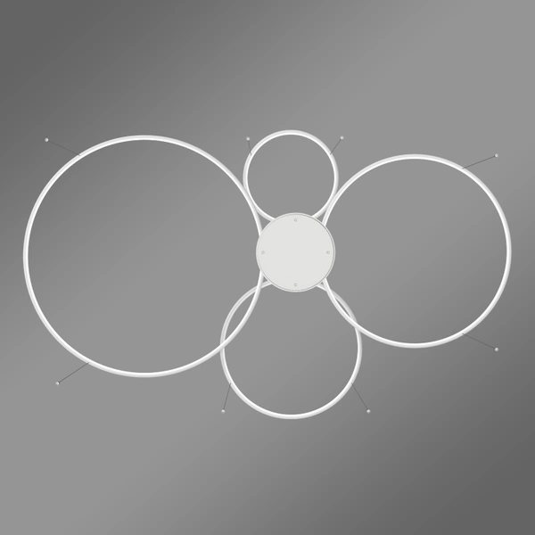 Moderne LED-Pendelleuchte Orbit S No.4 100 cm Weiß 3000K LEDesign