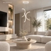 Moderne Pendelleuchte Led Moon No.3 40 cm Weiß mit Fernbedienung 4000K LEDesign