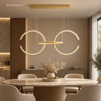 Moderne LED Pendelleuchte Celestial No 3 gold 3000K LEDesign