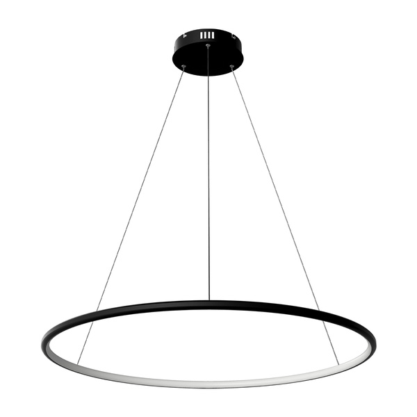 Moderne LED-Pendelleuchte Orbit No.1 80 cm Schwarz 4000K dimmbar LEDesign