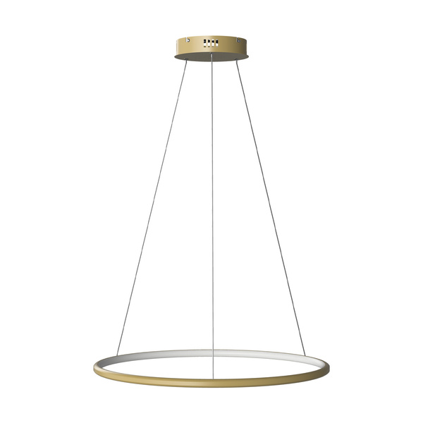 Moderne LED-Hängeleuchte Orbit No.1 60 cm Gold 4000K mit Fernbedienung LEDesign