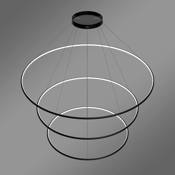 Moderne LED-Pendelleuchte Orbit No.3 150 cm Schwarz 4000K LEDesign