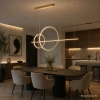 Moderne LED-Pendelleuchte Geometrik No.4 60/40 cm Gold 3000K LEDesign