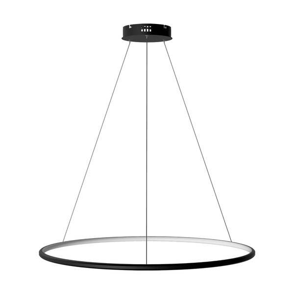 Moderne LED-Pendelleuchte Orbit No.1 80 cm Schwarz 4000K dimmbar LEDesign
