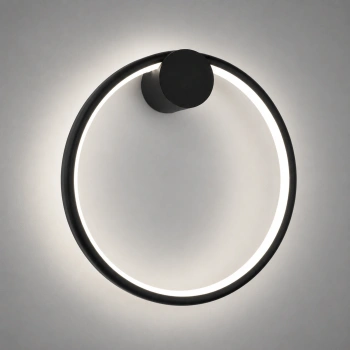 Moderne LED-Wandleuchte Moon 30 cm Schwarz 4000K LEDesign