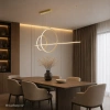 Moderne LED-Pendelleuchte Geometrik No.4 Gold 4000K mit Fernbedienung LEDesign