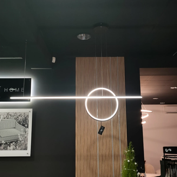 Moderne LED-Pendelleuchte Geometrik 40 cm Schwarz 4000K dimmbar LEDesign