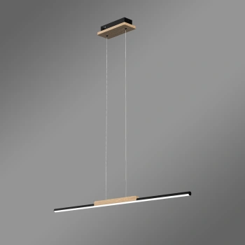 Moderne LED-Pendelleuchte Line 80 cm Schwarz 3000K LEDesign