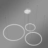 Moderne LED-Pendelleuchte Orbit S No.3 80 cm Weiß 4000K mit Fernbedienung LEDesign