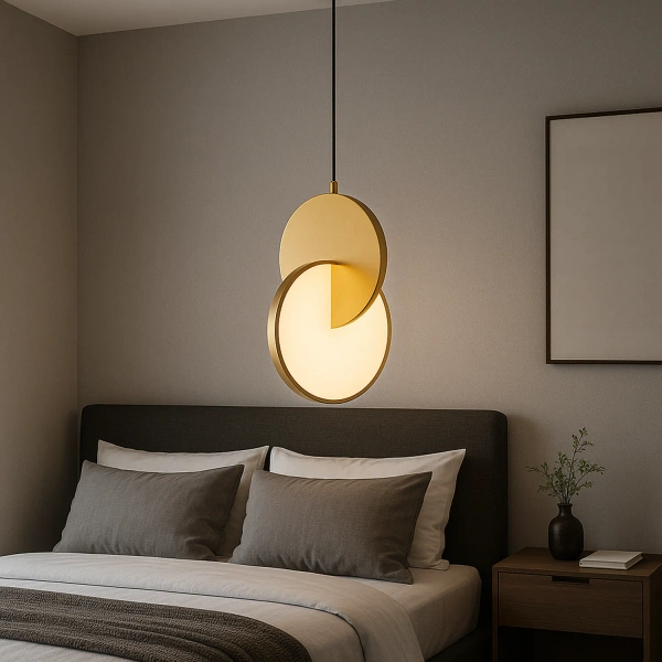Led-Pendelleuchte Eclipse gold modern für elegante Innenräume