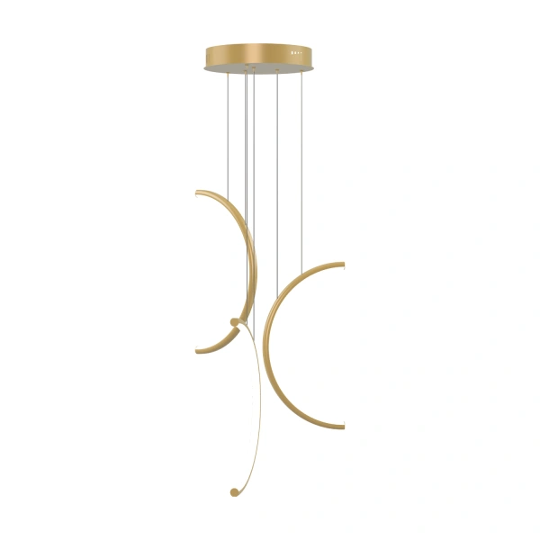 Moderne LED-Pendelleuchte Moon No.3 40 cm Gold mit Fernbedienung 3000K–6000K LEDesign