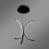 Moderne LED-Pendelleuchte Moon No.3 40 cm Schwarz mit Fernbedienung 3000K–6000K LEDesign