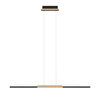 LED LINE Hängeleuchte 100 cm schwarz mit Eiche, 4K neutral LEDesign