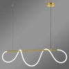 Moderne LED-Lampe Glowline in Gold mit neutraler Lichtfarbe