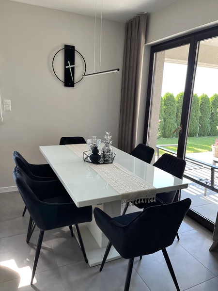 Moderne LED-Pendelleuchte Line 80 cm Schwarz 4000K dimmbar LEDesign